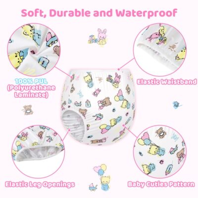 Full Print Baby Cuties PUL Adult Cloth Pull-On Diaper Pants Cover