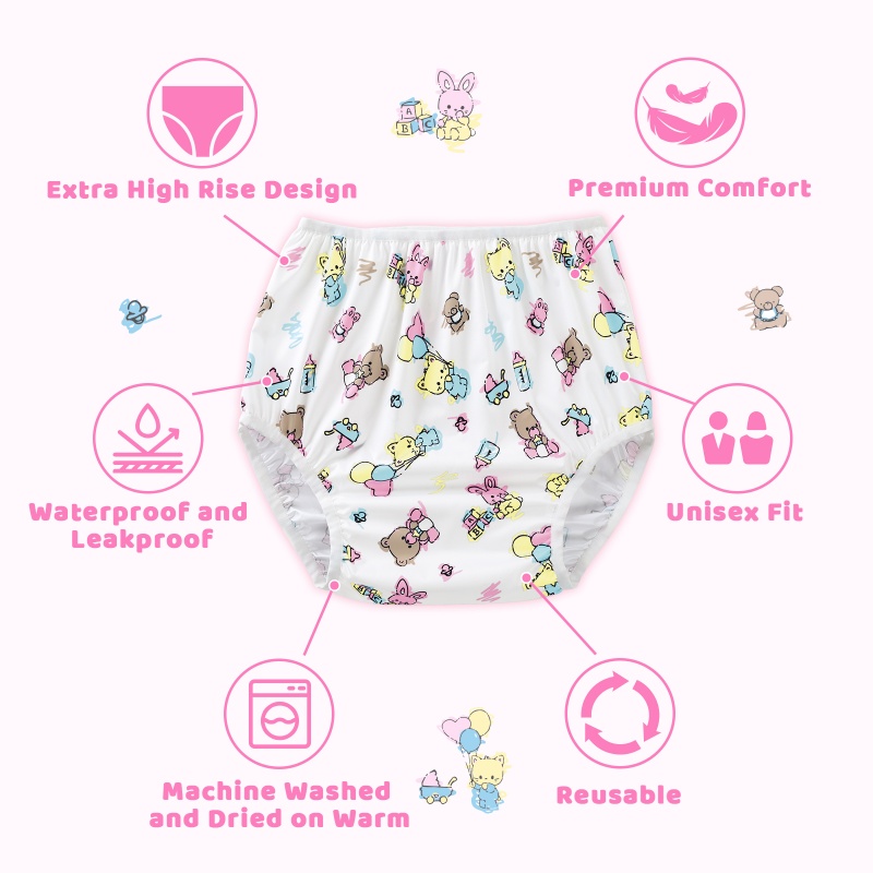 Full Print Baby Cuties PUL Adult Cloth Pull-On Diaper Pants Cover