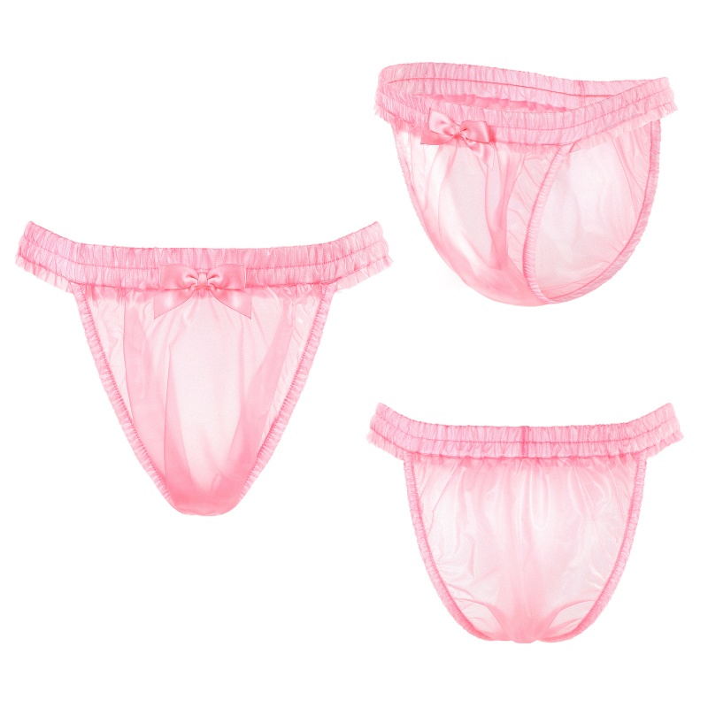Dolly Pink Plastic Bikini Cut Panties