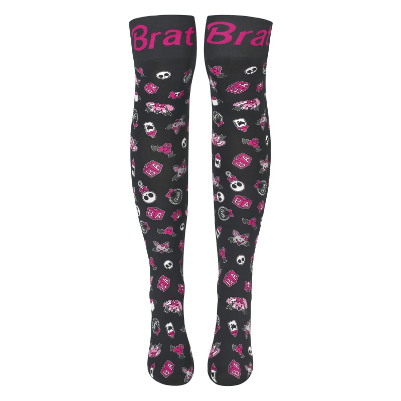 Baby Goth Over-the-Knee Silk Stockings