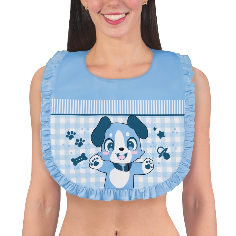 Little Blue Big Baby Ruffle Bib