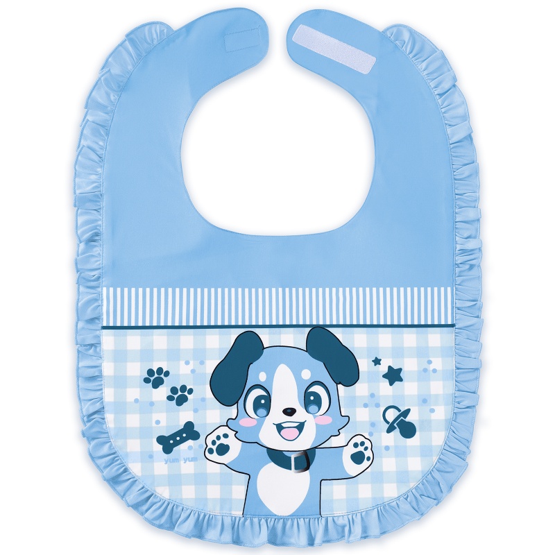 Little Blue Big Baby Ruffle Bib
