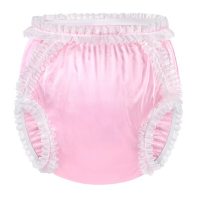 Baby Satin Lace Frill Adult Diaper Cover