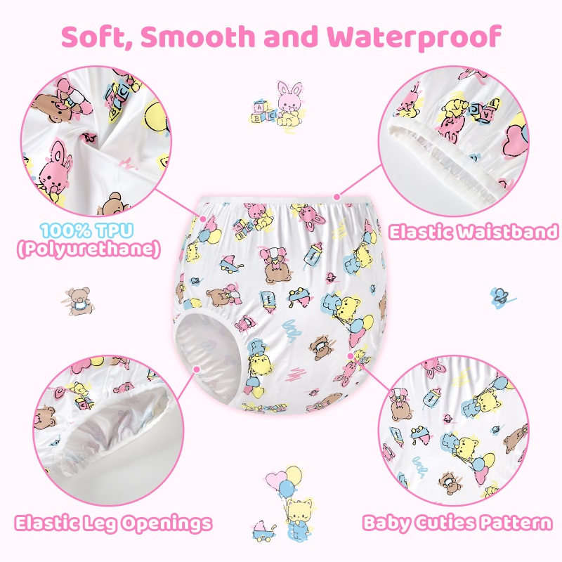 Baby Cuties Adult Plastic Pull-On Diaper Pants Cover
