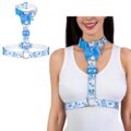 Little Blue Furry Petplay Collared Chest Harness