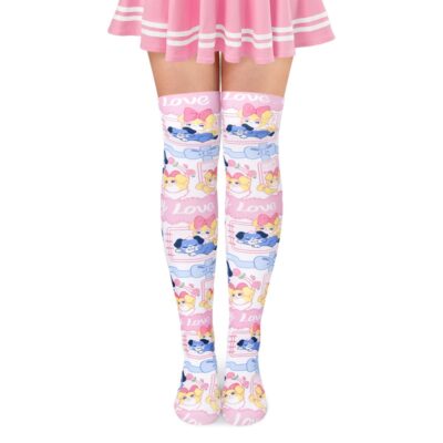 Puppy Love Over-the-Knee Silk Stockings