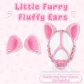 Little Furry Fluffy Ears Pet Play Head Harness Accessory