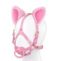 Little Furry Fluffy Ears Pacifier Petplay Head Harness