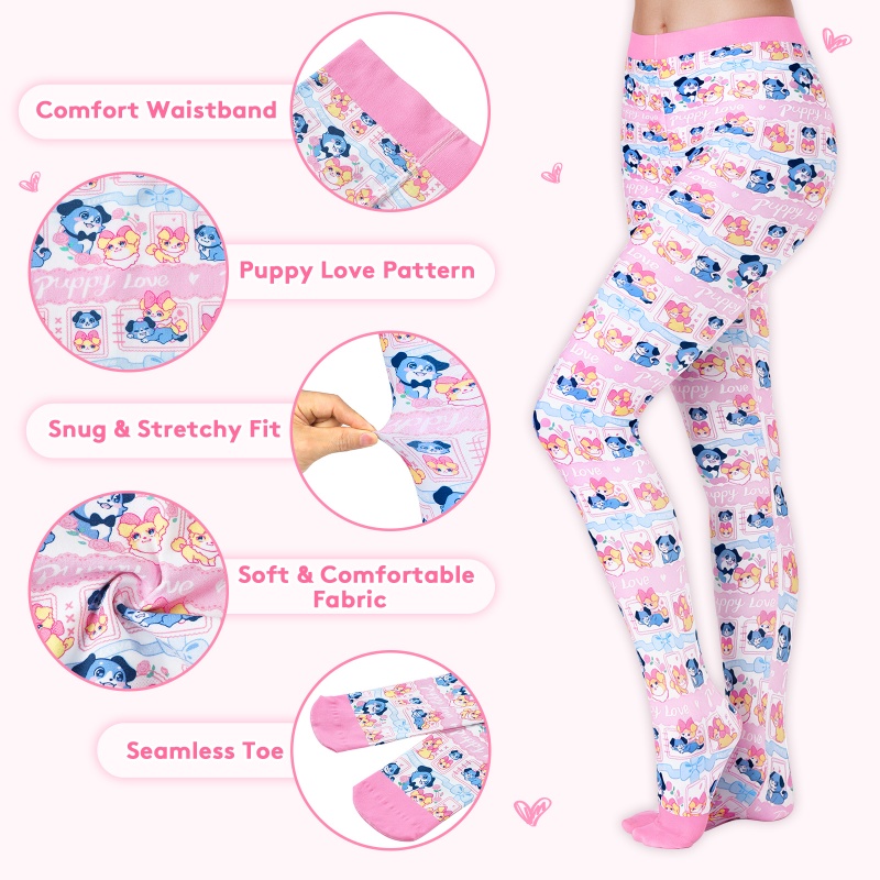 Puppy Love Little Blue Tights