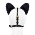 Little Furry Fluffy Ears Pacifier Petplay Head Harness