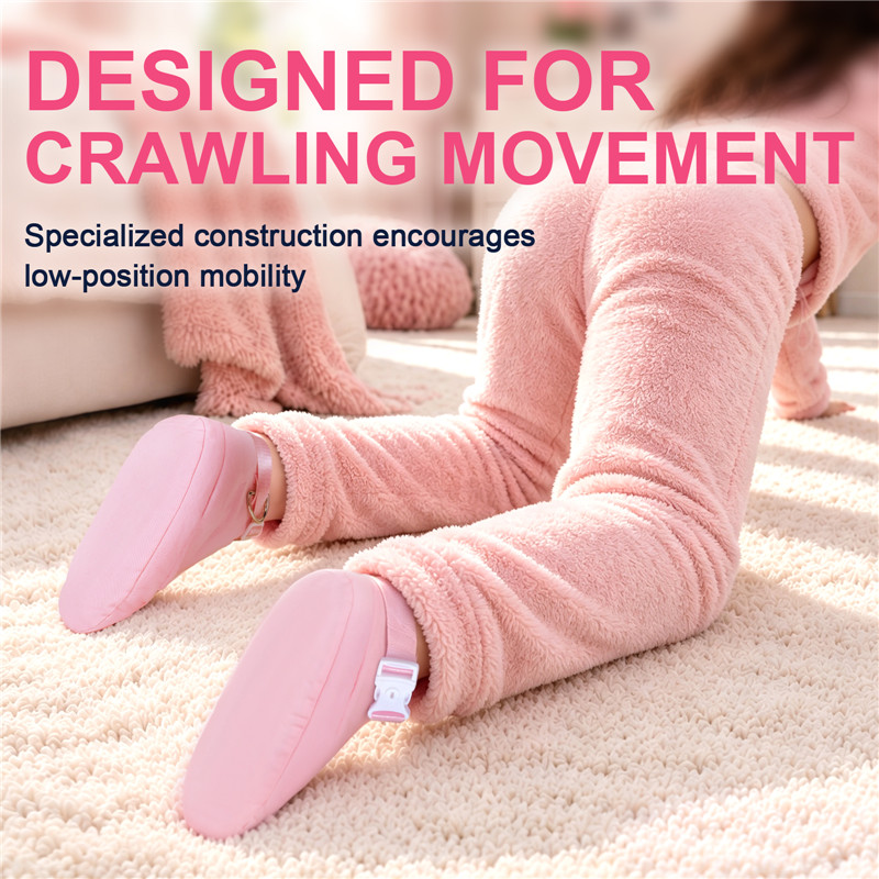 Forced Regression Crawling Trainer Locking Booties with Spike Pink