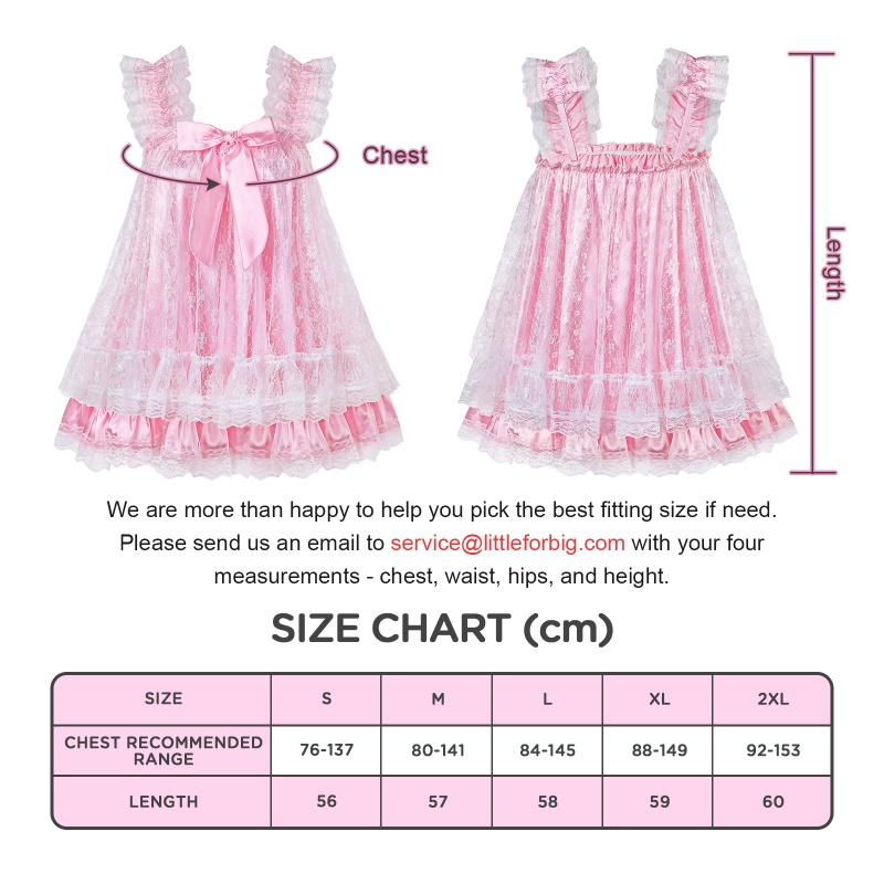 Satin & Lace Little SissyUniversity Slip Dress Nightgown