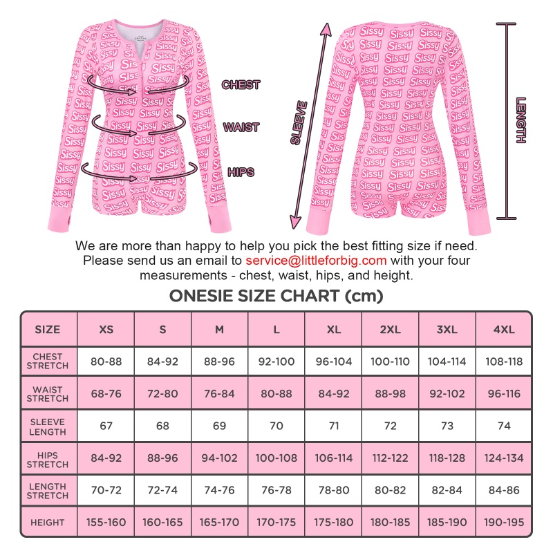 SissyUniversity All-Over Sissy Print Thumb Sucker Romper Onesie