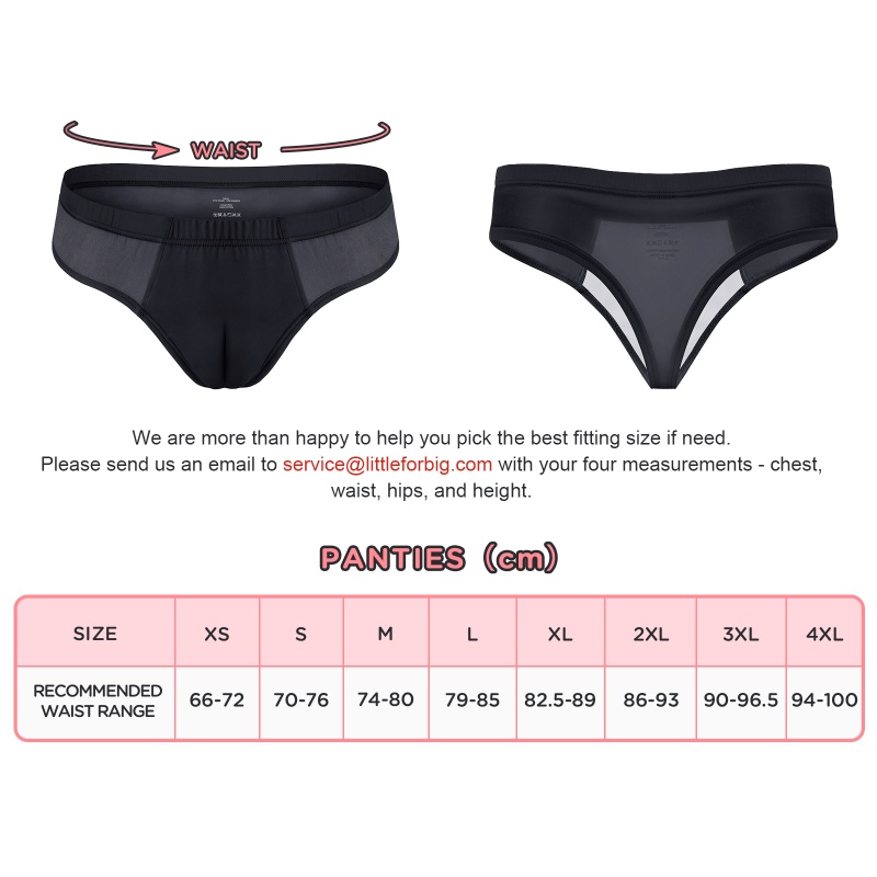 Camel Toe Tucking Gaff Brazilian Cheeky Panties Black