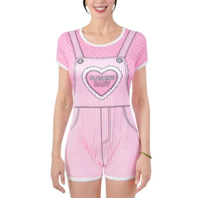 Blushing Baby Faux Two-Piece Shortalls Onesie
