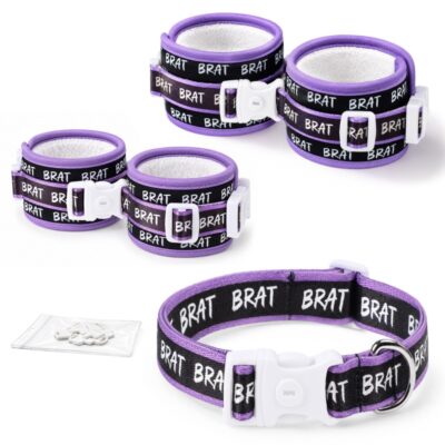 Brat Snuggle Soft Bondage Cuff & Collar Set 5PCS