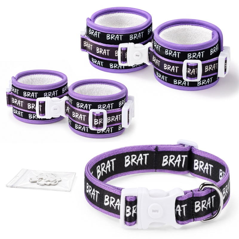 Brat Snuggle Soft Bondage Cuff & Collar Set 5PCS