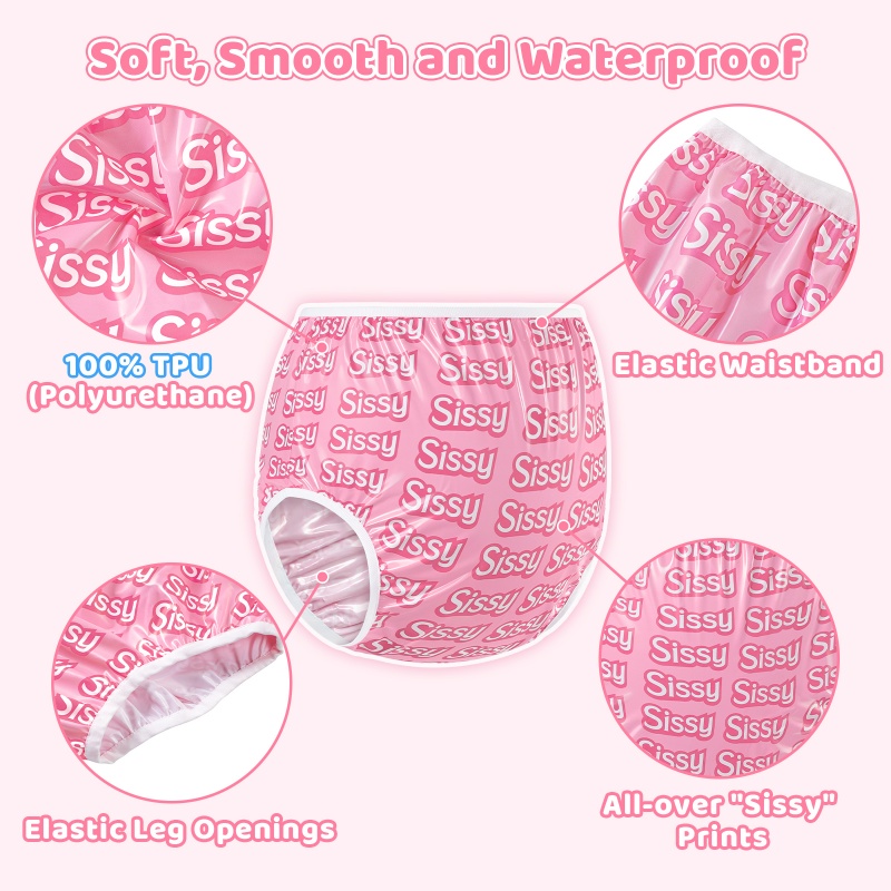 Sissy Adult Plastic Pull-On Diaper Pants Cover