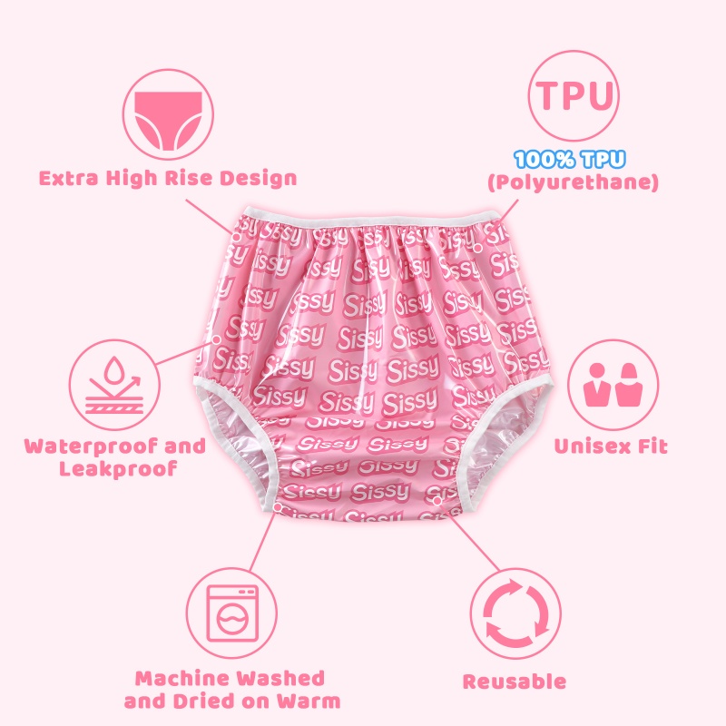 Sissy Adult Plastic Pull-On Diaper Pants Cover