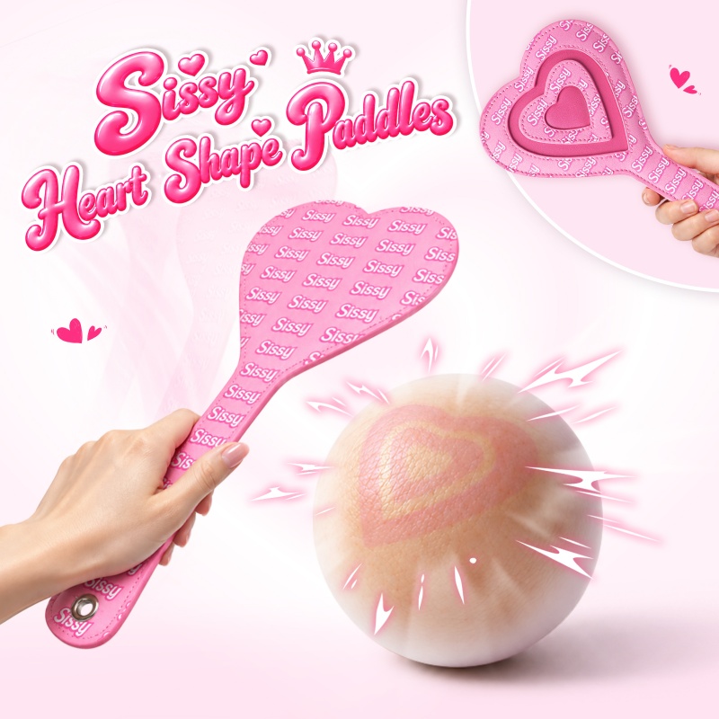 SissyUniversity Faux Leather Sissy Heart-shaped Paddle