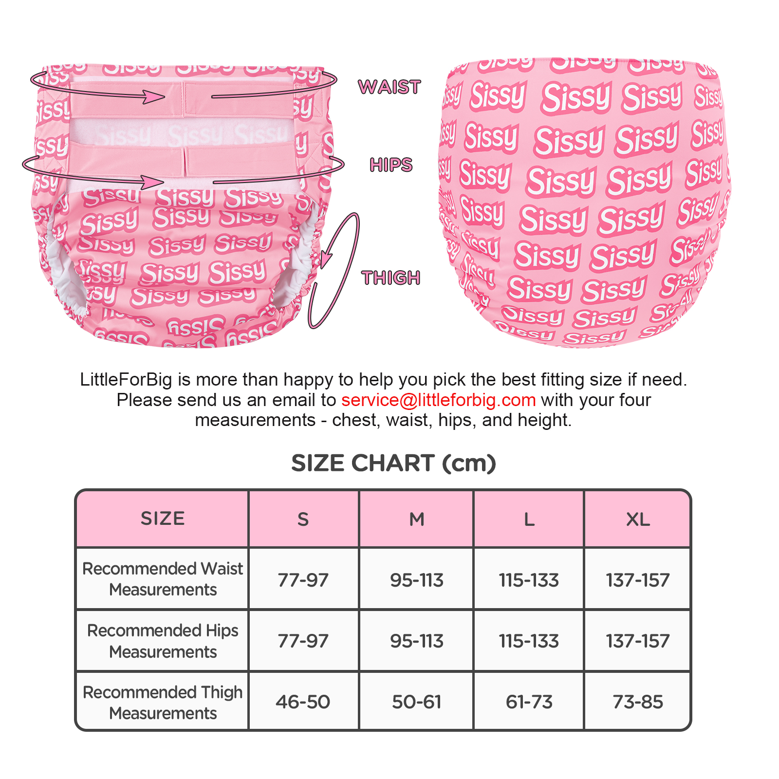 Sissy Hook-and-Loop Adult Training Pants