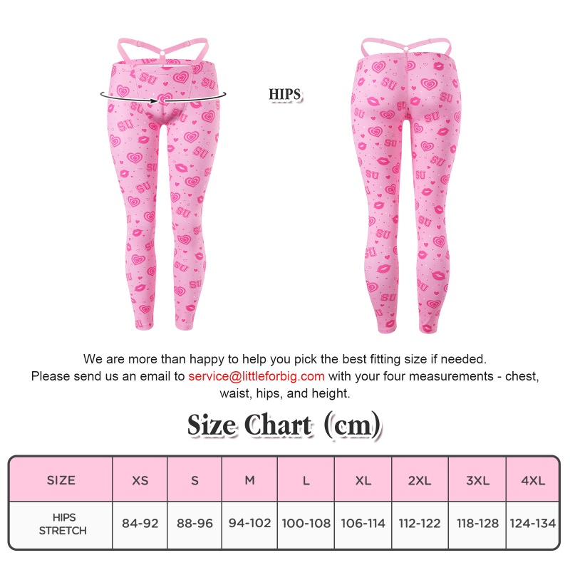 Y2K Thong Strap Hot Lips Sissy Camel Toe Pad Yoga Pants Leggings